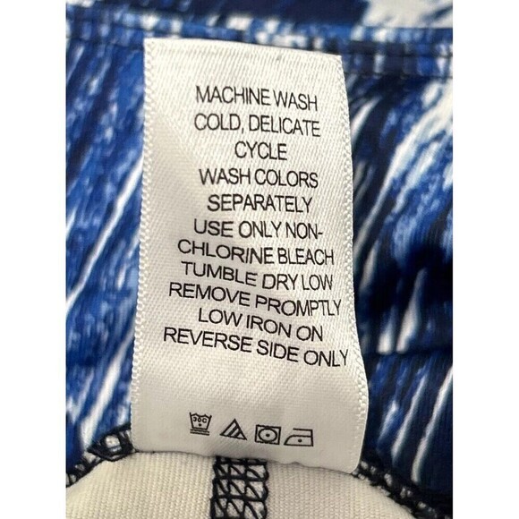 FullBeauty Sport Athletic Blue & White Stretch Capri Leggings Plus Size 14/16 - Picture 4 of 9